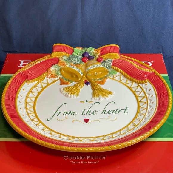 Fitz and Floyd “From the Heart” Cookie Platter - Picture 4 of 6
